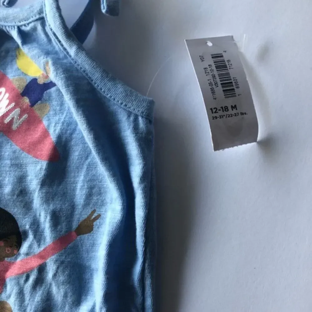 Old Navy Blue Girl’s Knotted Strap Top 12-18M